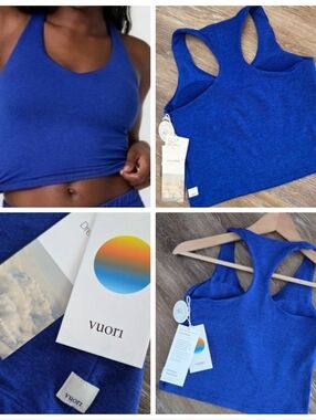 Vuori Halo Performance Crop Top Tank 2.0 Copenhagen NWT Racerback HTF PRICE FIRM